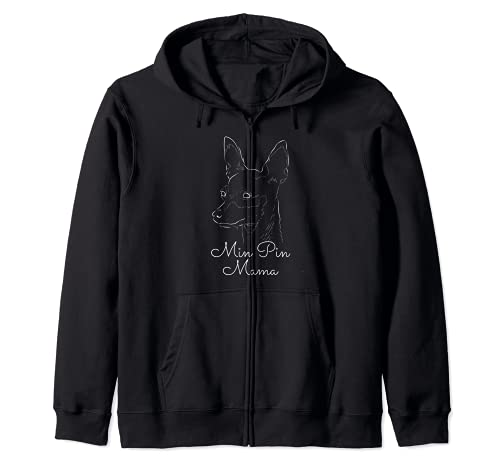 Min Pin Mama Dog Dueño Pinscher miniatura Mini pincher Sudadera con Capucha