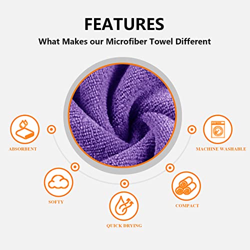 Morezi Toalla artero Perros, Albornoz para Perros con diseño de Chaleco Envolvente, Fabricada en Microfibra y algodón elástico, Adecuada para Perros pequeños, medianos y Grandes-Morado-L