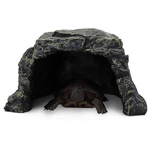 M.Z.A Escondite de reptiles de la roca de reptil Escondite de la cueva del reptil Escondite de la tortuga del dragón barbudo Lagartos pequeños Peces anfibios