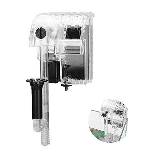 NC Filtro de Acuario Filtro de Bomba de Filtro Montado en la Pared Cascada Externa FiltracióN de Acuario Agua Agua Dulce Agua Salada para Accesorios de Acuario 3.5w 250 L/H (66 GPH)