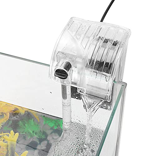 NC Filtro de Acuario Filtro de Bomba de Filtro Montado en la Pared Cascada Externa FiltracióN de Acuario Agua Agua Dulce Agua Salada para Accesorios de Acuario 3.5w 250 L/H (66 GPH)