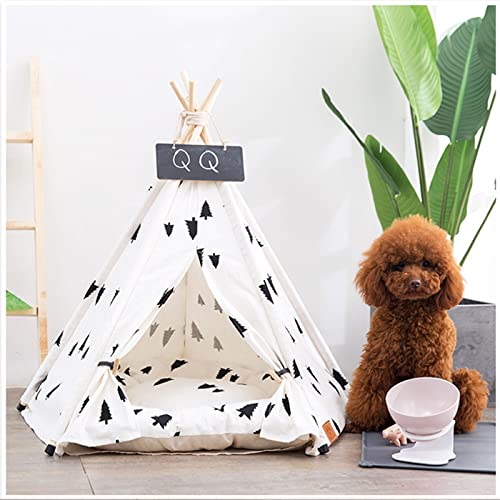 NMLC Tiendas de campaña para Perros, Tiendas de campaña para Mascotas, Camas Blandas para Gatos y Perros con Cojines Gruesos, Cuevas Interiores para Gatos, Casas para Perros,Pine Tree