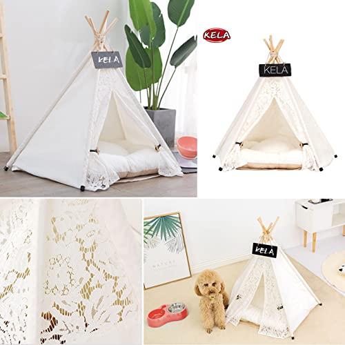 NMLC Tiendas de campaña para Perros, Tiendas de campaña para Mascotas, Camas Blandas para Gatos y Perros con Cojines Gruesos, Cuevas Interiores para Gatos, Casas para Perros,Pine Tree