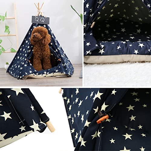 NMLC Tiendas de campaña para Perros, Tiendas de campaña para Mascotas, Camas Blandas para Gatos y Perros con Cojines Gruesos, Cuevas Interiores para Gatos, Casas para Perros,Pine Tree