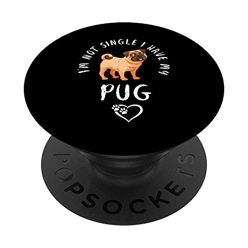No estoy soltera tengo mi Carlino San Valentín PopSockets PopGrip: Agarre intercambiable para Teléfonos y Tabletas