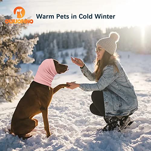 oUUoNNo Bufanda para perro y orejeras para perros, calmante para las orejas de Snood, para aliviar y cuidar de la ansiedad, orejeras para perros y gatos (S, rosa)