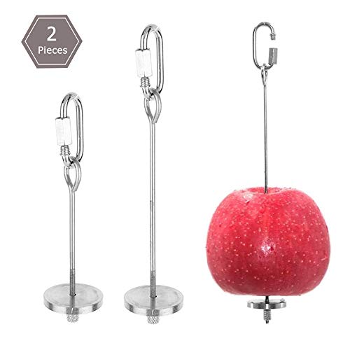Pájaros para Verduras Comedero, 2 Piezas Pincho Loro, Titular Fruta Pájaro, Juguete Comedero para Pájaros, para Accesorios Jaula Pájaros Herramienta Frutas y Verduras para Loros (Acero Inoxidable)