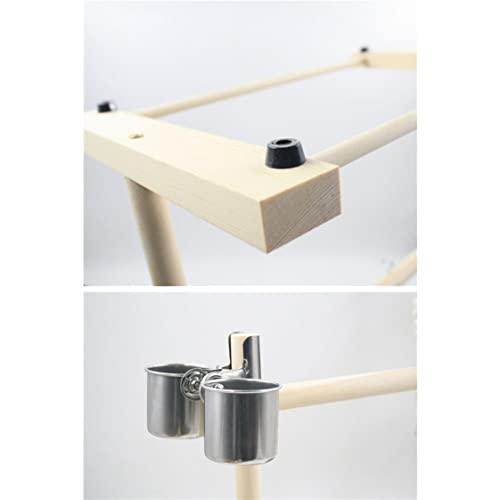 Parque de juegos para pájaros,estabilidad,soporte de madera para pájaros,gimnasio,accesorios,Soporte de Madera para Loros y Pájaros,Patio de Recreo,Gimnasio,Juego de Juguetes,con Perchas,Escaleras