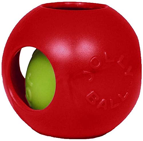 Pelota para Perros de Jolly Mascotas, bromas, 20 cm, Color Rojo