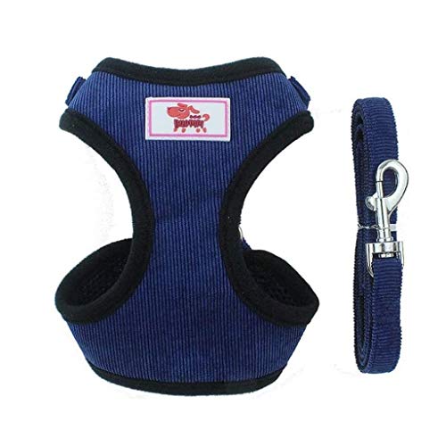 Perro de mascota correa de malla transpirable suave chaleco de tipo correa ajustable Ajuste de plomo correa del pecho del perro de la correa for pequeñas y medianas perros Caminar Correr Correa de ent