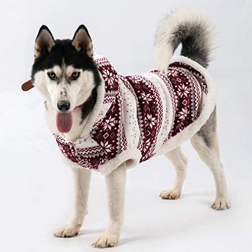 perros Ropa perros abrigo mascotas ropa Abrigo de perro grande Chaqueta de invierno cálido Ropa de perro grande Ropa de Navidad para mascotas Traje Corgi Husky Labrador Golden Retriever Disfraces