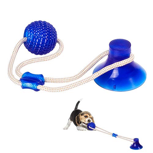 Pet Chew pelota de juguete, caucho natural no tóxico cuerda pelota masticable for perros con ventosa for limpiar los dientes caido Tirando Juego de mascar, Molar mascota Bite pelotas de juguete for pe
