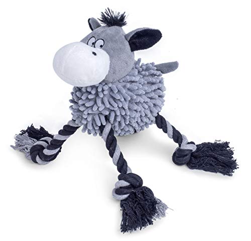 Petface Farmyard Buddies Noodle Dog Toy Noddle Donkey, Fideos, 1 Count (Pack of 1)