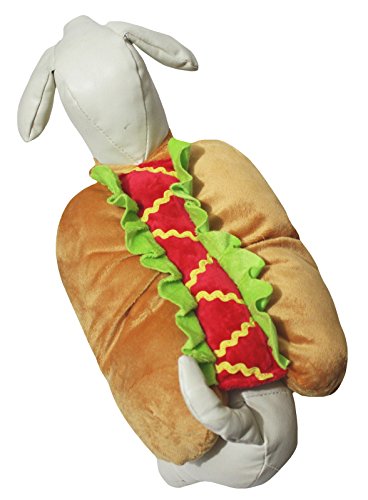 Petitebelle Puppy Dog Pet Clothes Soft Hot Dog Dress Up Costume (Small)