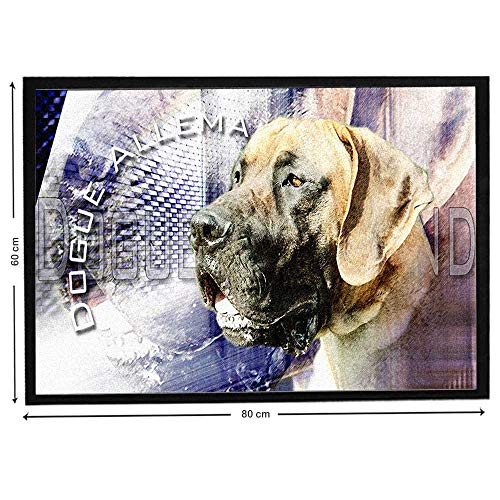 Pets-easy Perro Gran Danés sobre alfombra de entrada de Molosse