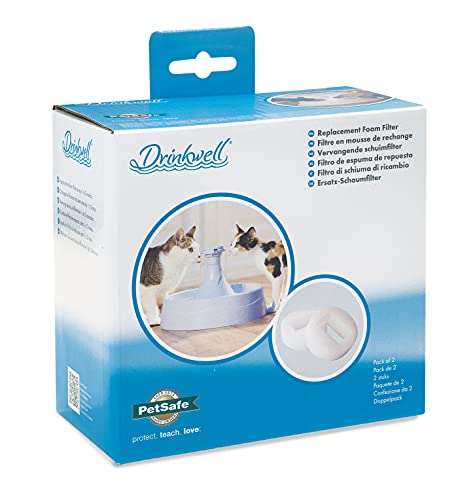 PetSafe Filtros De Espuma De Repuesto Drinkwell De para Fuente para Perros Y Gatos 360 De Plástico 68,04 ml