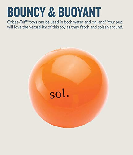 Planet Dog Orbee-Tuff Sol - Pelota con dispensador de recompensas para perros - Naranja