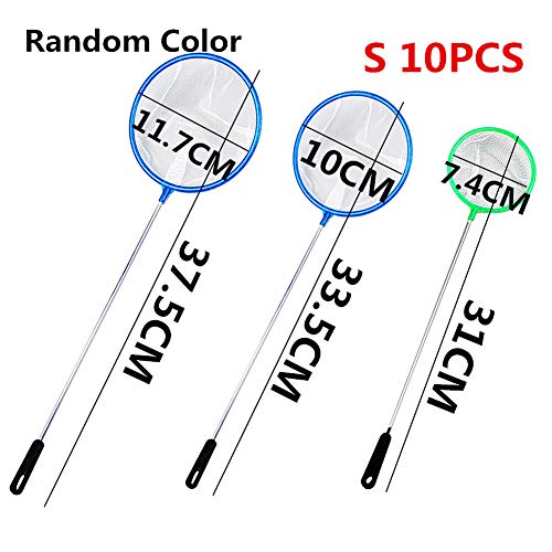 PLUS PO Sacaderas De Pesca Accesorios Acuarios y Peceras Pesca Red de Aterrizaje Kit de Limpieza de pecera Accesorios de pecera Tropical s,10pcs