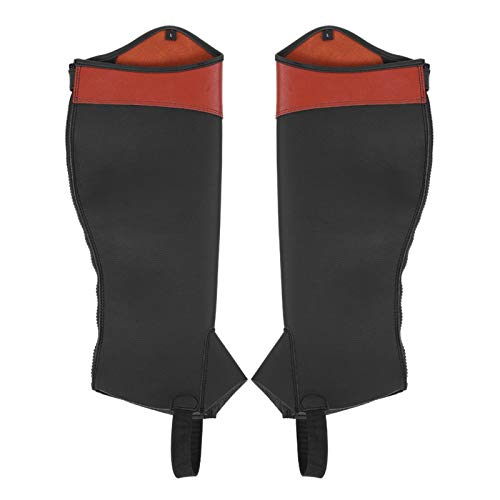 Protector para Montar a Caballo, Protector de Piernas para Montar Polaina de Montar a Caballo de Fácil Cuidado Polaina de Montar a Caballo de Cuero Sintético Lavable a Máquina para(Marrón CM, CM)