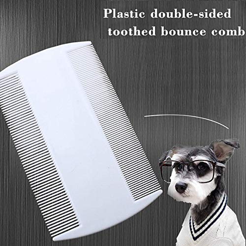 Pulgas Caniche Galgo Peine del Animal Doméstico Furminator Piojos Peines Polvo Fino De Pulgas Removedor De Doble Cara Dientes para Mascotas Peinetas 3 Piezas