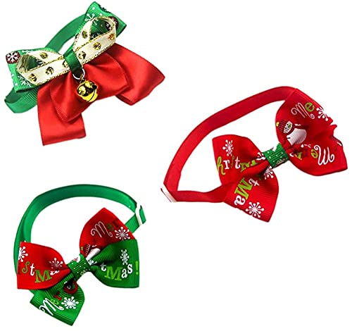 QIXIAOCYB 3 UNIDS Pet BOWT Late Cambia Tienda Tienda Pet Pet Pet Bownot Collar Decoración de Mascotas para Perros domésticos Cat Dog Puppy Coatume