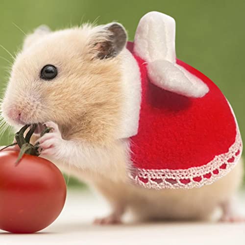 Raspbery Disfraz de Animal pequeño, Lindo arnés para Mascotas, Chaleco Decorativo con Lazo, Camiseta acogedora para Conejillo de Indias, hurón, Conejito, Gatito, Chihuahua y Otros Animales pequeños