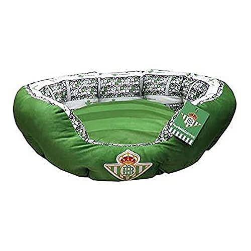 Real Betis Balompié, Cama Tipo Cesto para Animales de Compañía, Talla L, Producto Oficial Real Betis Balompié, Poliéster, Color Verde (CyP Brands)