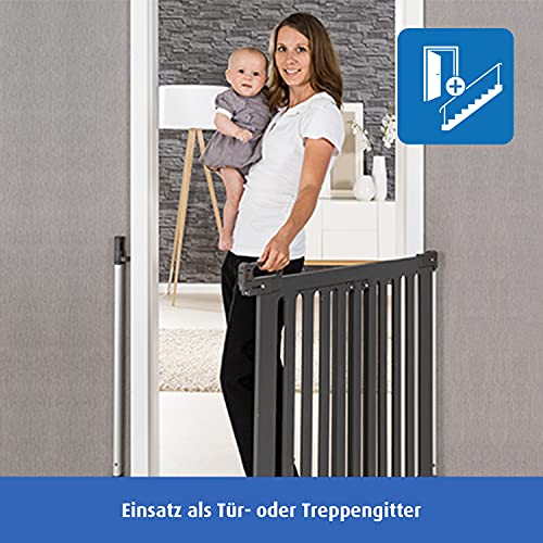 Reer Rejilla Para Puerta Y Escaleras Trend Para Atornillar, Diseño Moderno, Madera, Agarre Estable, Ancho De Paso 76-106 Cm, Antracita