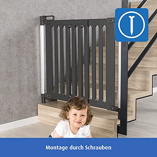 Reer Rejilla Para Puerta Y Escaleras Trend Para Atornillar, Diseño Moderno, Madera, Agarre Estable, Ancho De Paso 76-106 Cm, Antracita