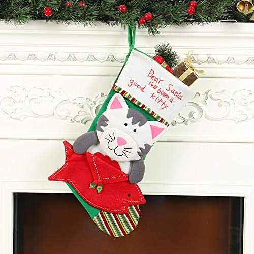 Regalos regalos del gato del perro Decoración de sobres for mascotas Calcetines de Navidad Inicio decoraciones de Navidad bolsa de gatos y perros Alimentos dulces Bolsas for niños - Bolsa de Navidad