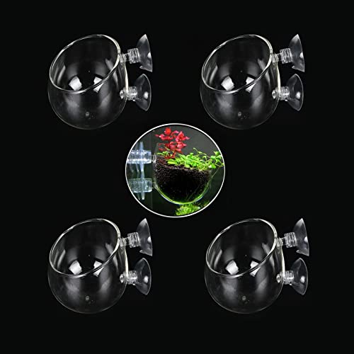 Riveryy Soporte para Plantas de Acuario,4 pcs Macetas de Hierbas de Agua,Maceta para Plantas de Acuario,Acuario Acuático,Macetas Acuáticas,para Suministros Acuario del Paisaje Mascotas