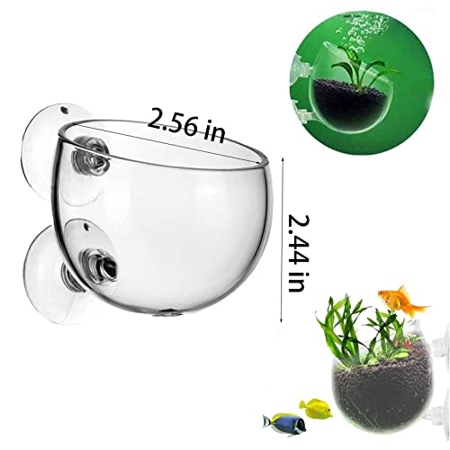 Riveryy Soporte para Plantas de Acuario,4 pcs Macetas de Hierbas de Agua,Maceta para Plantas de Acuario,Acuario Acuático,Macetas Acuáticas,para Suministros Acuario del Paisaje Mascotas