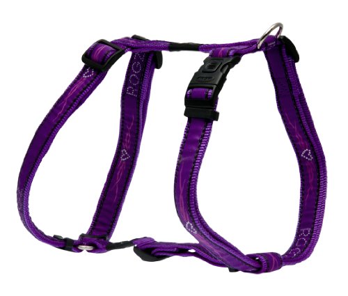 Rogz Armed Response arnés corazón, XL, Color Morado, 25 mm, Color Morado