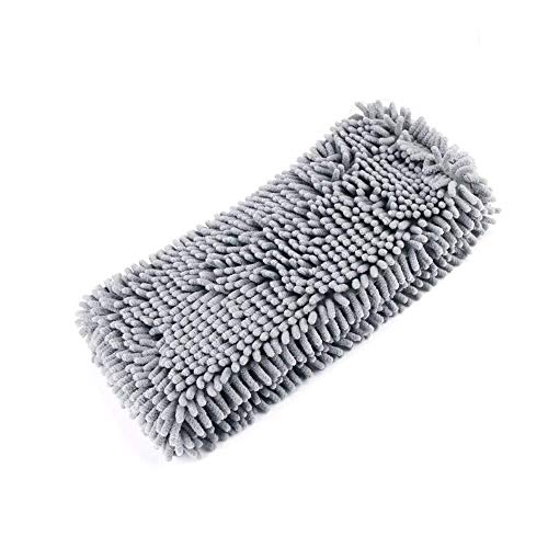 Skingwa Toalla de limpieza, multifuncional toalla de ducha para perros ultra absorbente microfibra Chenille perro baño seco toalla para aseo 13.8 x 31.5 cm (gris)