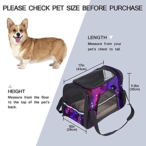 Transportador de mascotas chino Zodiac Piscis suave para mascotas Transportadores de viaje para gatos, perros cachorros comodidad portátil plegable bolsa de mascotas aprobada por aerolínea