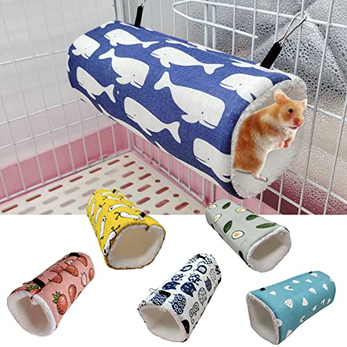 Túneles de hámster para animales pequeños, juguetes de conejillo de indias túnel de juego duradero de felpa Hideaway Pet Crinkle Tunnel (Cat, S)