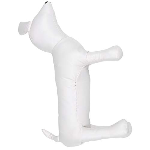 Uniqal Maniquíes de cuero para perros Posición de pie Modelos para perros Juguetes para mascotas Tienda de animales Maniquí Blanco L