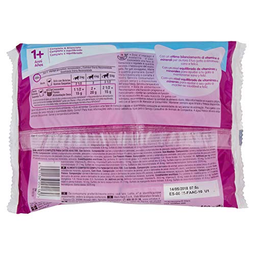 Whiskas Bolsitas para Gatos Selección de Pescado - Paquete de 4 x 100 gr - Total: 400 gr