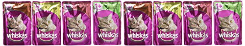 Whiskas Selección Multipack Bolsitas de Comida Húmeda para Gatos Adultos Selección Carnes (12 bolsitas x 100g)