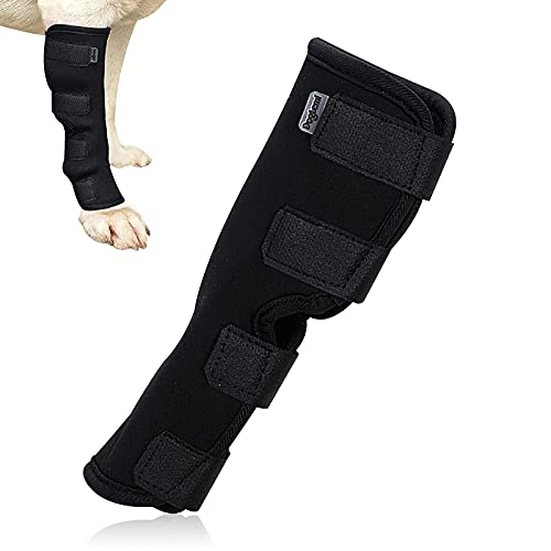 WingFly Vendaje de rodilla vendaje de protección de tobillo para perros, vendaje de apoyo de vendaje de articulación equipo de protección para mascotas rodilleras (L)