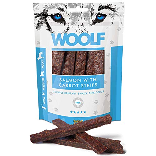 WOOLF Salmón sándwiches y Zanahorias 100g - Golosinas de Perros