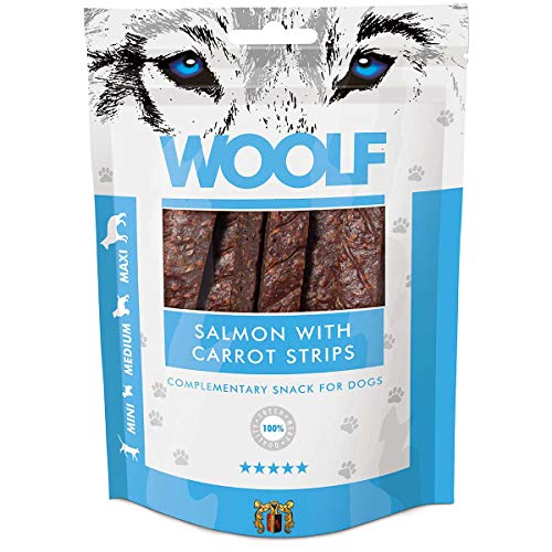WOOLF Salmón sándwiches y Zanahorias 100g - Golosinas de Perros