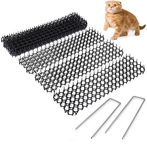 Woorea Estera de Espina de Gato para Jardín Esterilla Repelente Punta de Plástico para Gatos y Perros, Herramienta de Protección para Plantas Verdes,Anti-Gatos,Perros