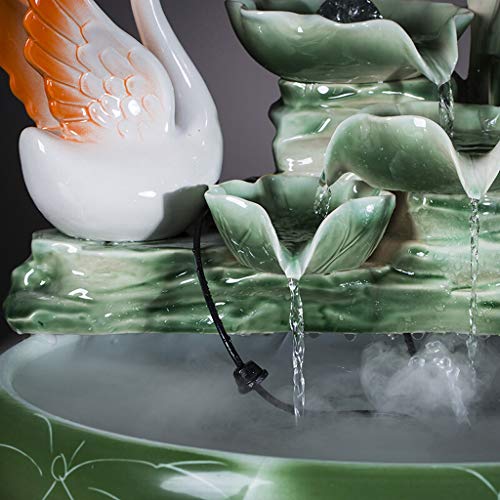 xinxinchaoshi Pecera Hecho a Mano Creativo de cerámica Tanque de Peces Acuario Fuente de Agua humidificación atomizada Sala de Estar Tanque de Peces decoración Acuario Pequeño (Size : S)