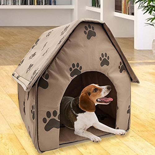 ylchyyds Parque Interior para Perros Casa de Perro Diseño Delicado Casa de Perro Plegable Pequeña Huella Pet Hoja de Mascotas Tienda Cat Kennel Travel Dog Accesorio Jaula Valla Corral Mascota