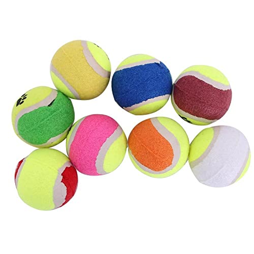 Yxpsmmysy Juguetes para perros de tenis Pelota de juguete para perros de mascotas Bola de entrenamiento de impresión de huella de dibujos animados Pelota de tenis