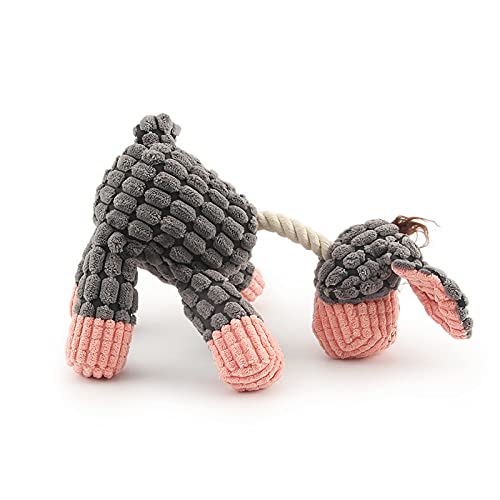 ZHHOOHAG Juguetes de mascicio para Perros Pequeño Perro Juguete Lindo Dibujos Animados Burro Cachorro Gato Mascota Juguete mordida Resistente al Juguete de Sonido Juguete de Perro (Color : Gray)